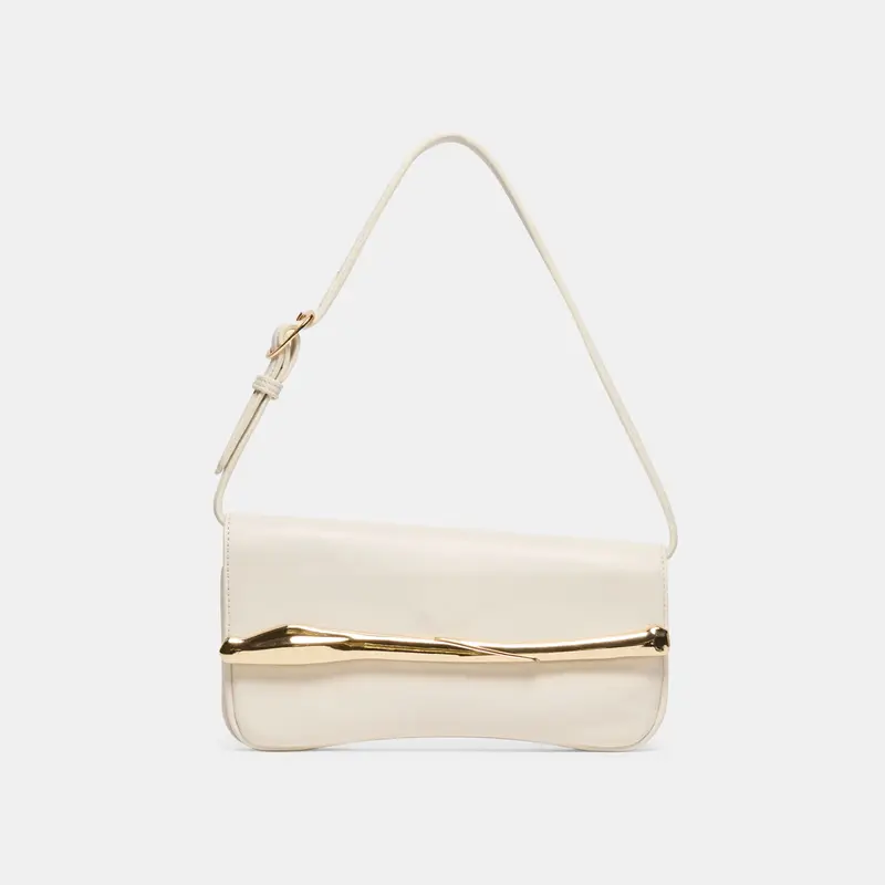 Azura Shoulder Bag White Leather 1