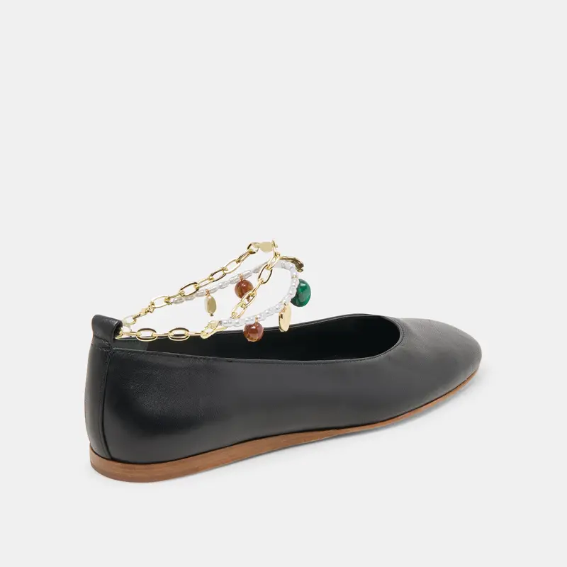 Baiden Ballet Flats Black Leather 3