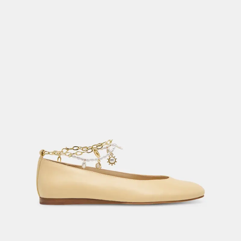 Baiden Ballet Flats Warm Natural Leather 1