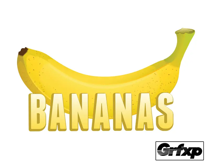 Bananas Printed Sticker 1