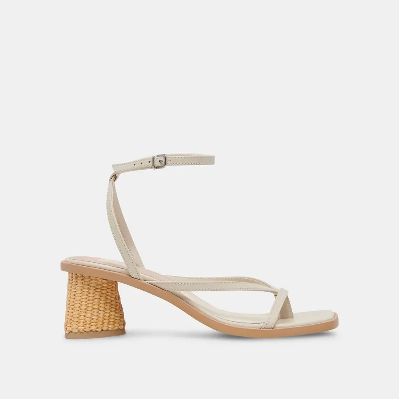 Banita Wide Sandals Ivory Leather - Re:Vita 1