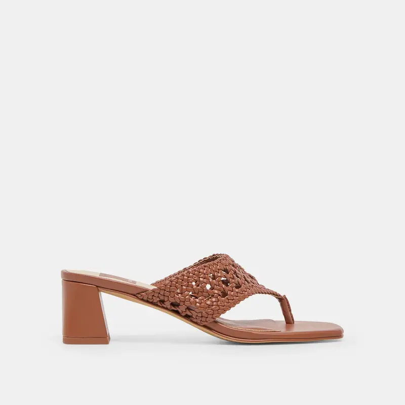 Barlo Heels Cognac Woven Stella 1