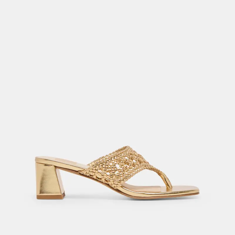 Barlo Heels Gold Woven Stella 1