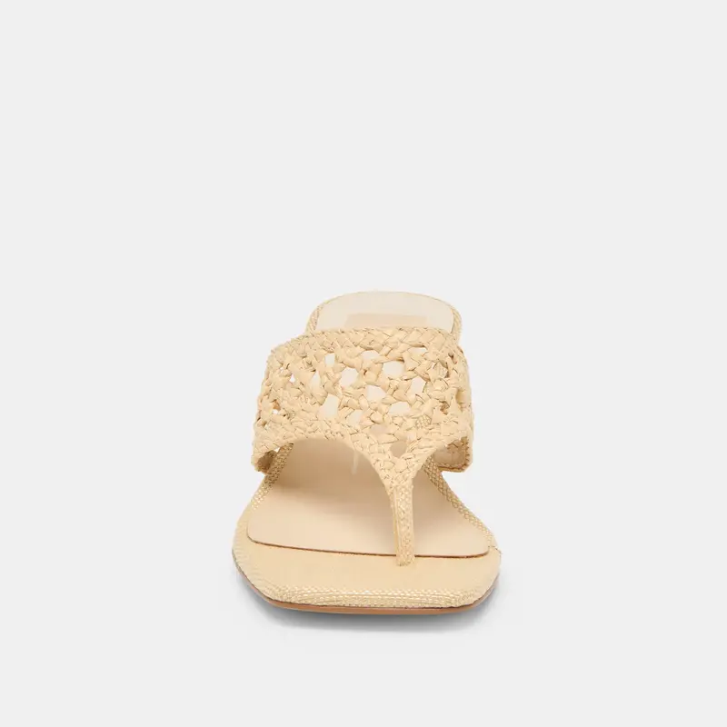 Barlo Heels Lt Natural Woven Raffia 10