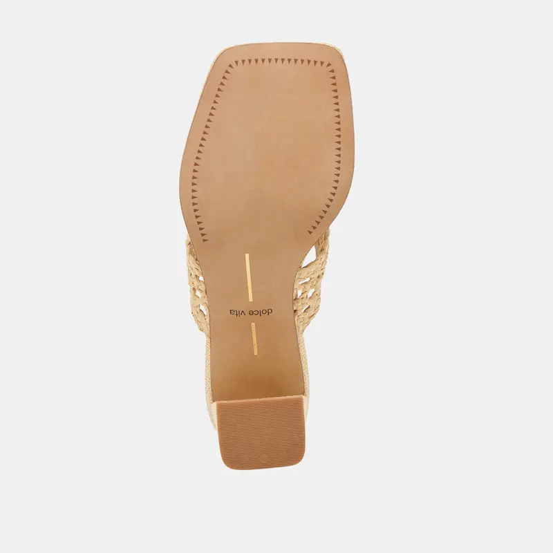 Barlo Heels Lt Natural Woven Raffia 13