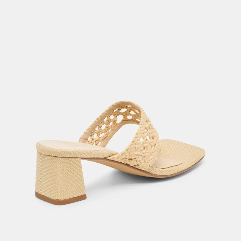 Barlo Heels Lt Natural Woven Raffia 6