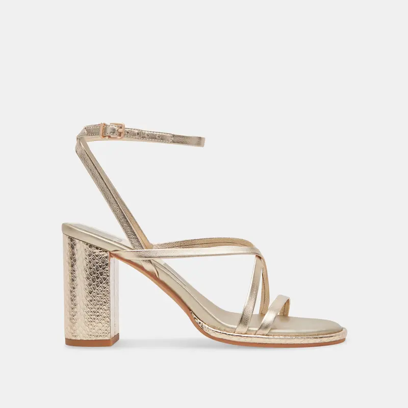 Barly Heels Light Gold Metallic Leather - Re:Vita 1