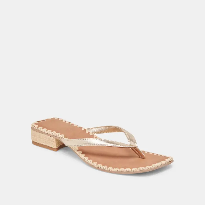 Barty Sandals Gold Metallic Leather 3