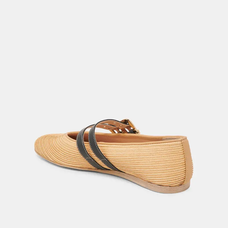 Baylee Ballet Flats Natural Raffia 5