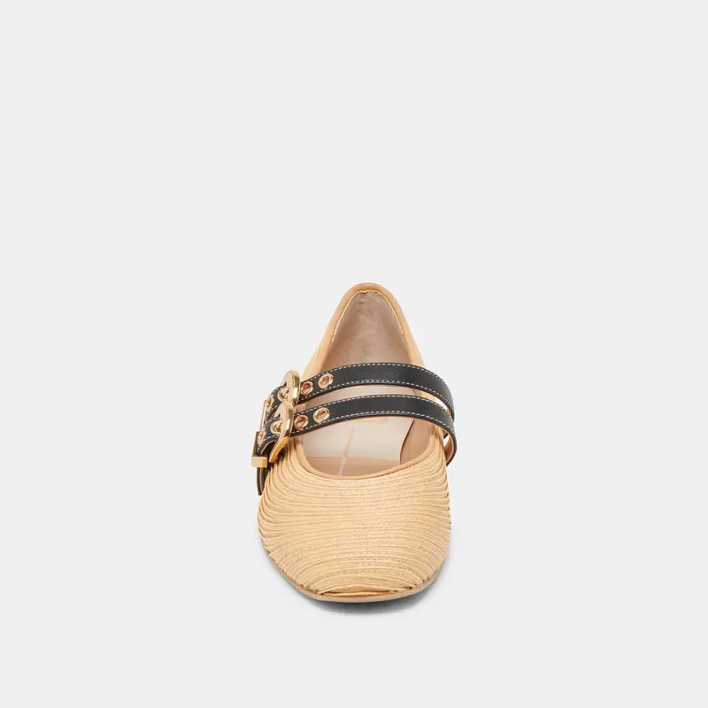 Baylee Ballet Flats Natural Raffia 6