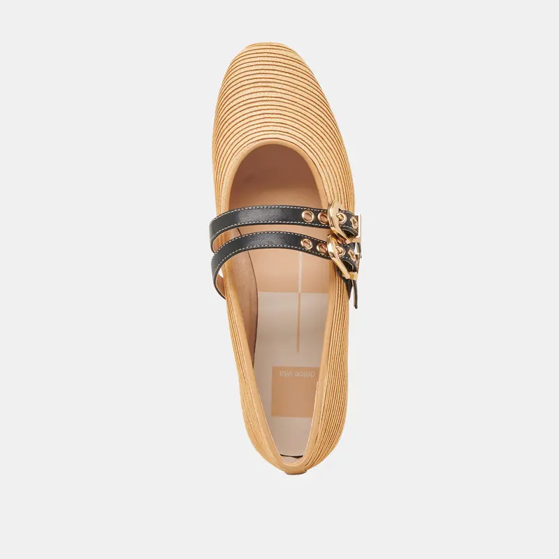 Baylee Ballet Flats Natural Raffia 8
