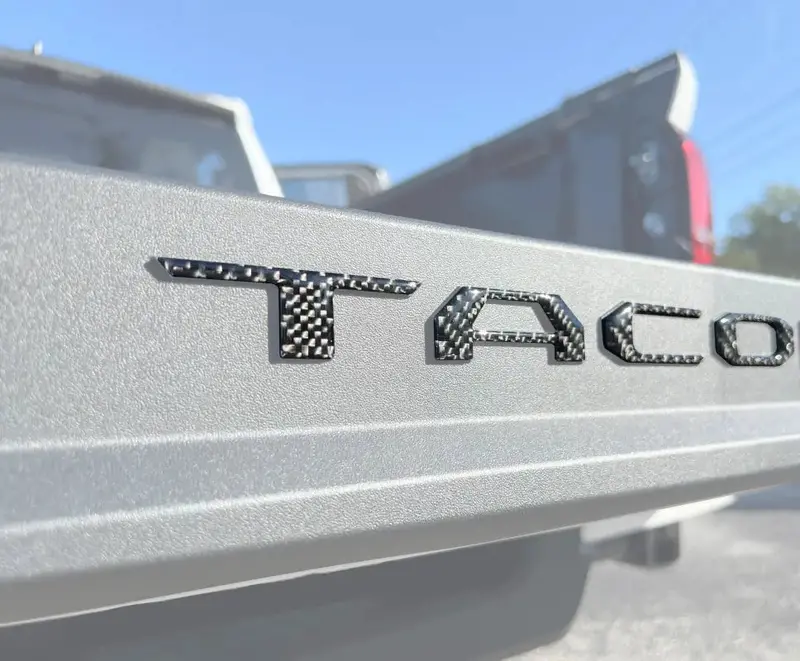 Bed Rail Tailgate Letter Overlays Fits 2024-2026 Toyota Tacoma 1