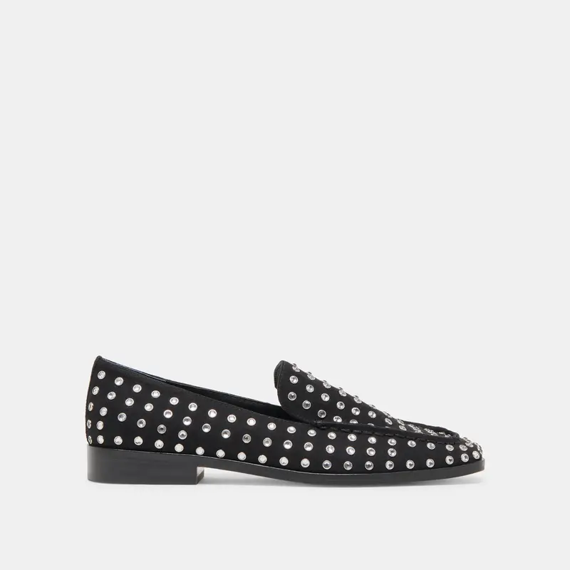 Beny Crystal Stud Flats Black Crystal - Re:Vita 1