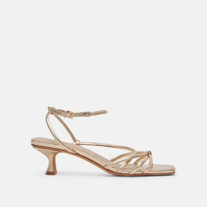 Bev Heels Gold Metallic Leather - Re:Vita 1