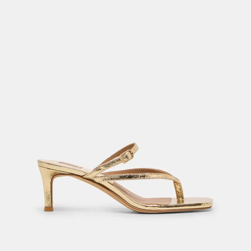 Biaga Heels Gold Distressed Leather 1