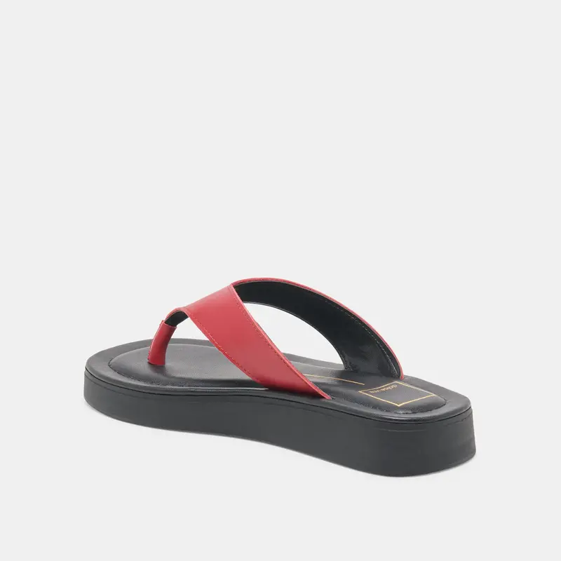 Blayze Sandals Red Leather 5