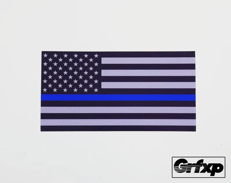 Blue Lives Matter American Flag Printed Sticker 1