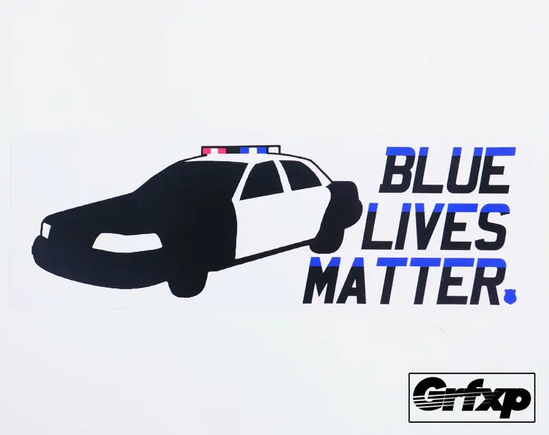 Blue Lives Matter Printed Bumper Sticker 1