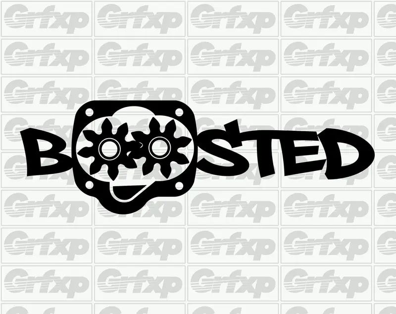 Boosted Supercharger Sticker 1