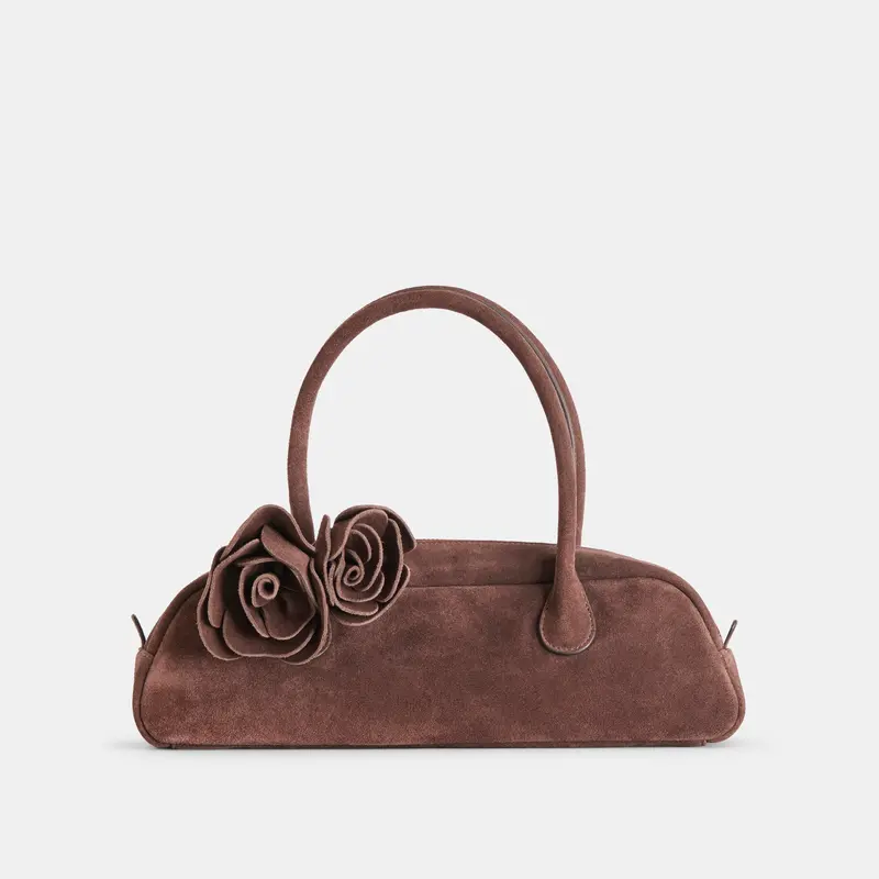 Boracay Shoulder Bag Chocolate Suede 1