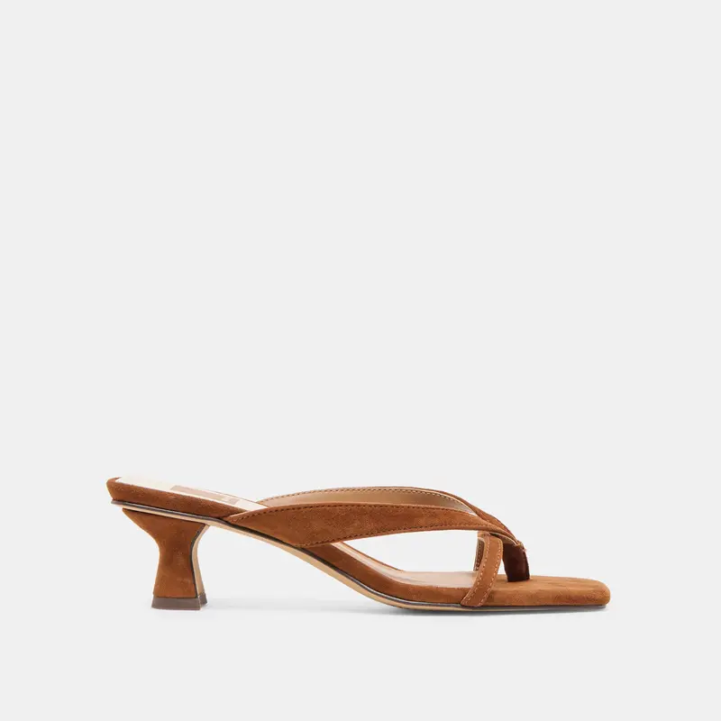 Brevel Heels Dk Brown Suede 1