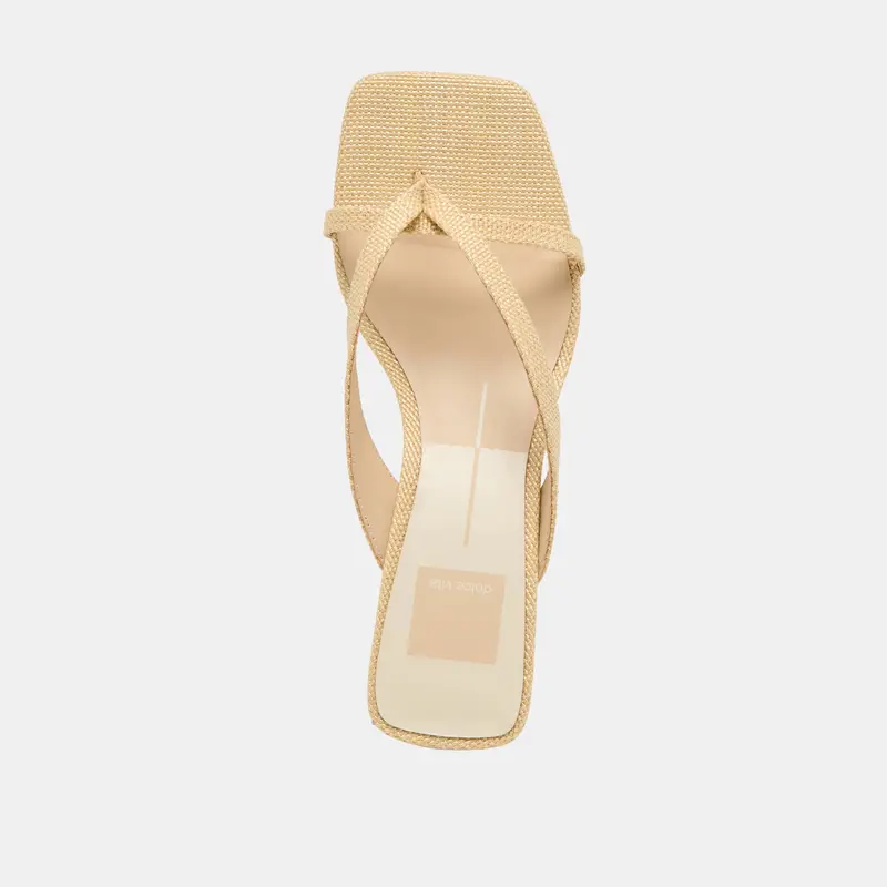Brevel Heels Natural Raffia 10