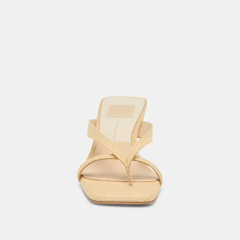 Brevel Heels Natural Raffia 8