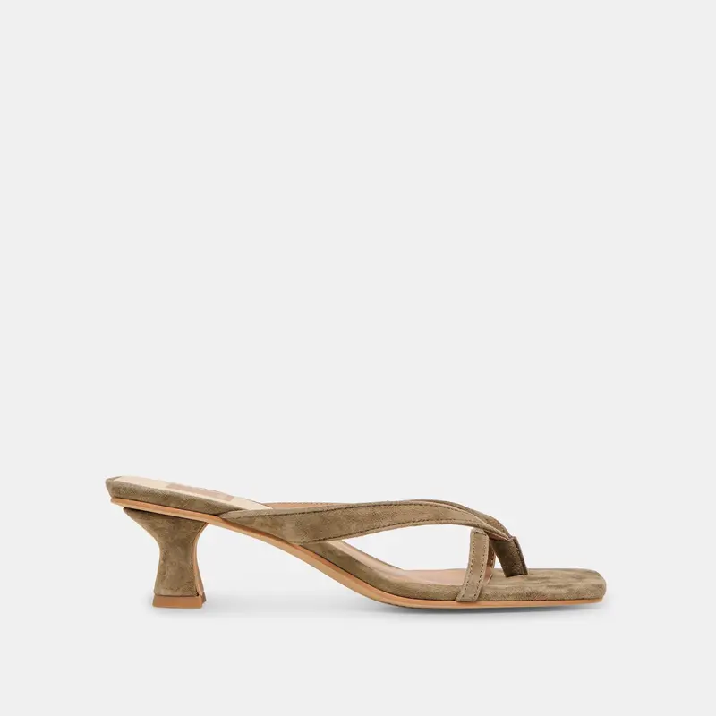 Brevel Heels Olive Suede 1