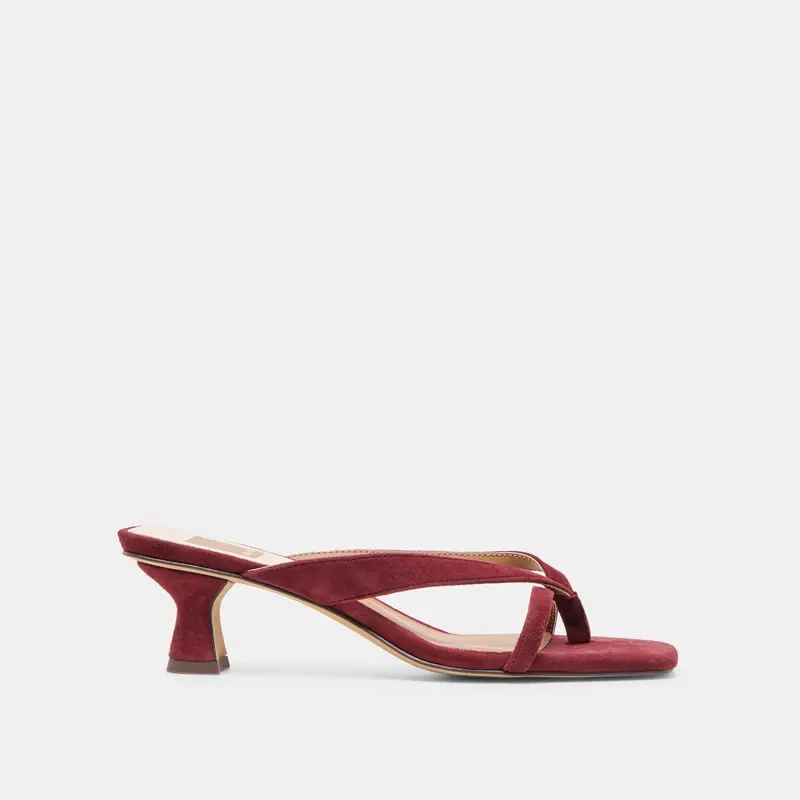 Brevel Heels Oxblood Suede 1