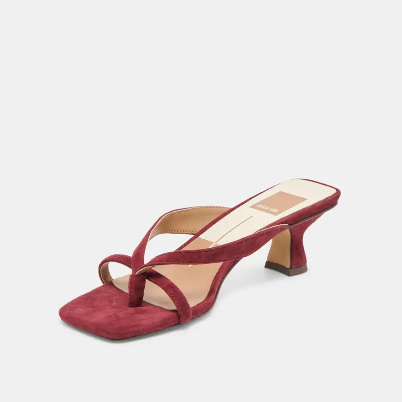 Brevel Heels Oxblood Suede 7