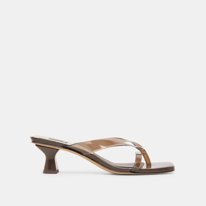 Brevel Vinyl Heels Dk Brown Jelly 1