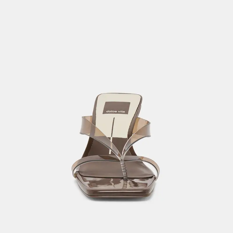 Brevel Vinyl Wide Heels Dk Brown Jelly 6