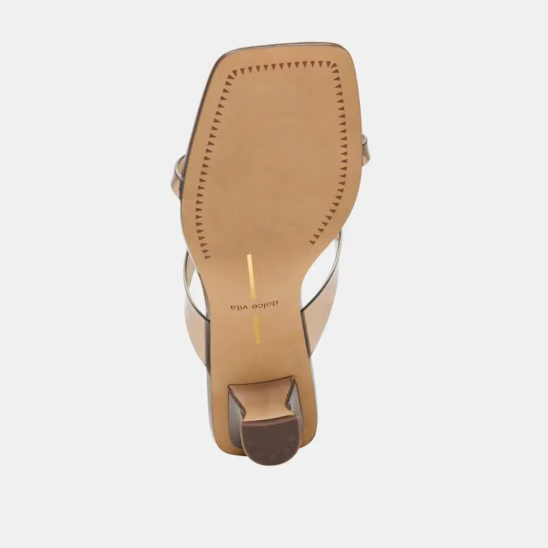Brevel Vinyl Wide Heels Dk Brown Jelly 9