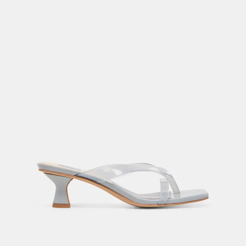 Brevel Vinyl Wide Heels Dusty Blue Jelly 1