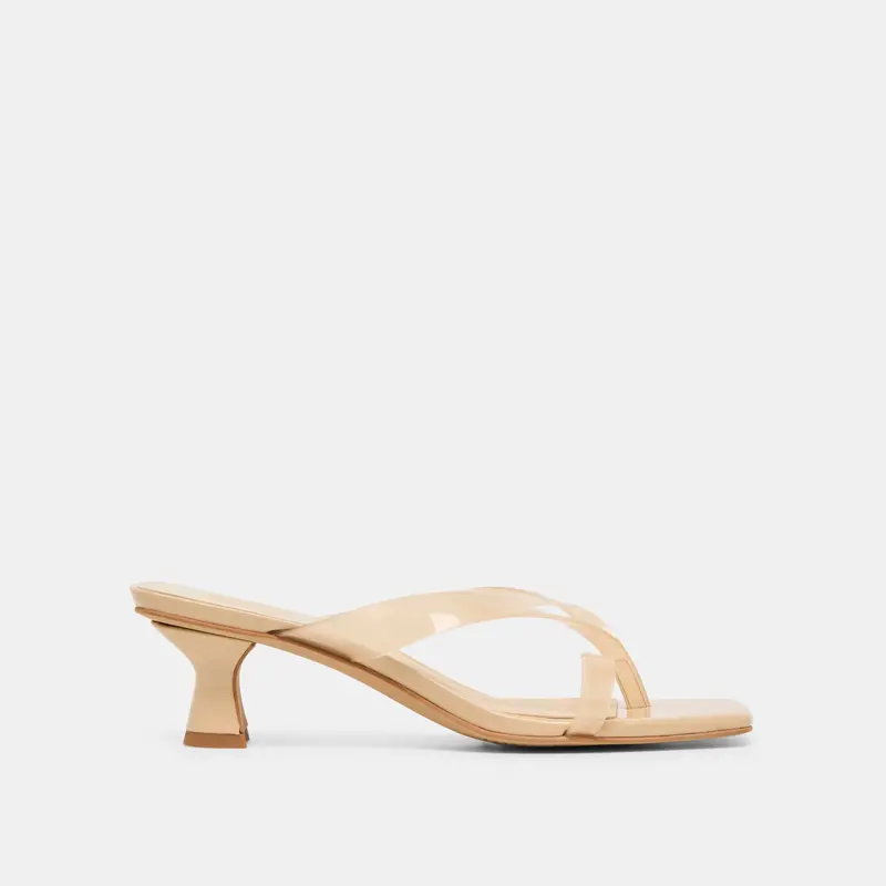 Brevel Vinyl Wide Heels Praline Jelly 1