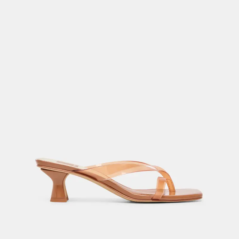 Brevel Vinyl Wide Heels Whiskey Jelly 1