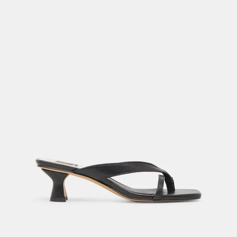 Brevel Wide Heels Onyx Leather 1