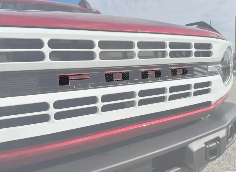 Bronco Heritage Grille Letter Overlays Fits 2023-2026 Ford Bronco 1