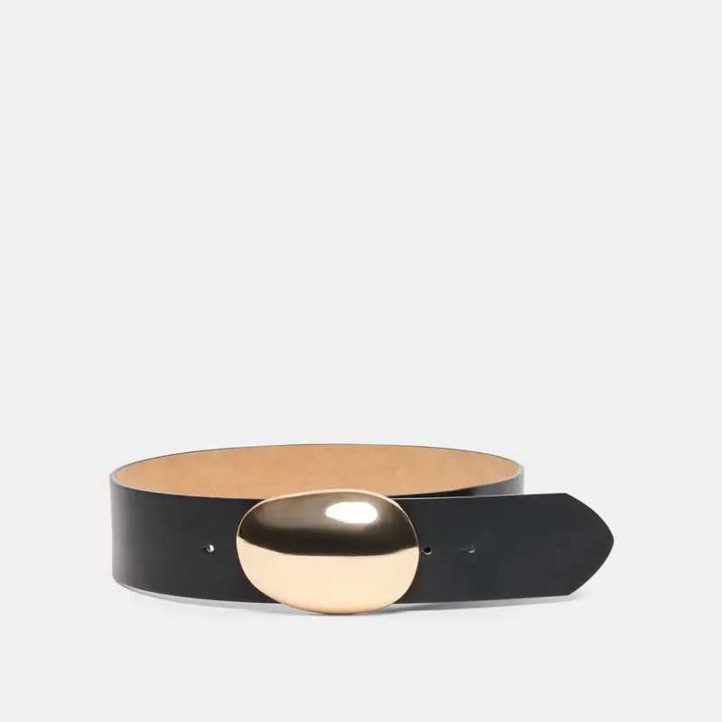 Bubble Buckle Belt Black Gold 1