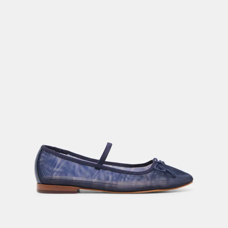 Cadel Ballet Flats Navy Mesh 1