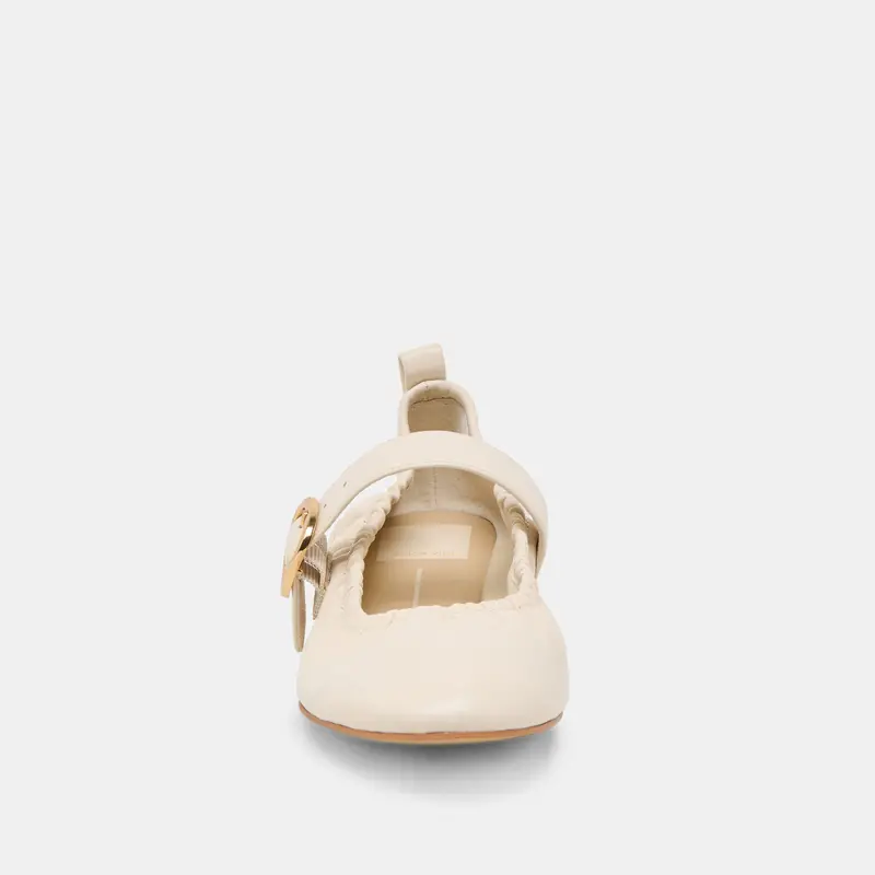 Caely Ballet Flats Bone Leather 11