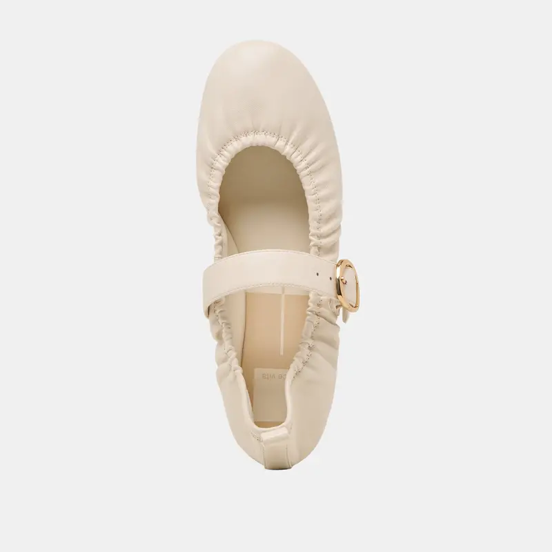 Caely Ballet Flats Bone Leather 13