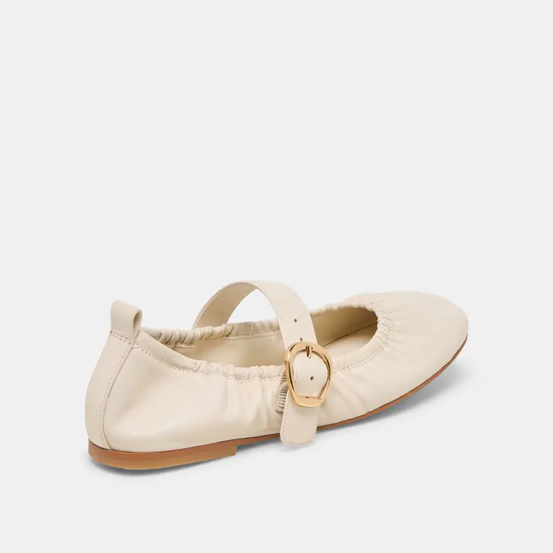 Caely Ballet Flats Bone Leather 5