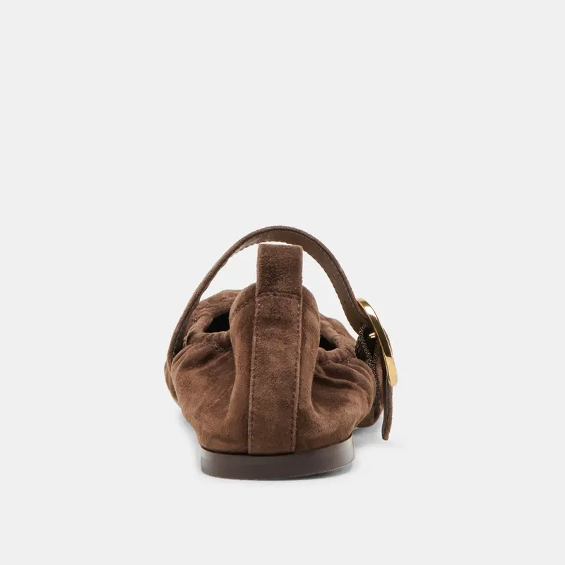 Caely Ballet Flats Dk Brown Suede 13