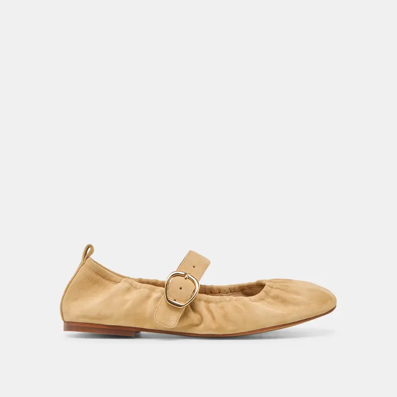 Caely Ballet Flats Honey Suede 1
