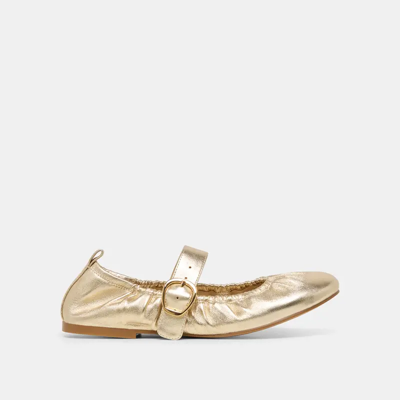 Caely Ballet Flats Platinum Leather 1
