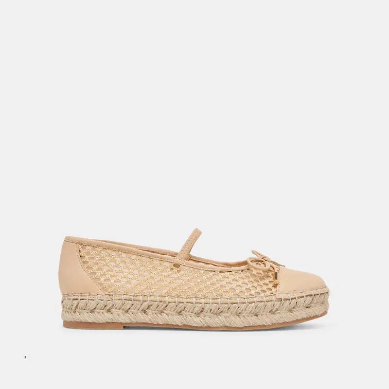 Cambre Ballet Flats Lt Natural Woven Mesh 1