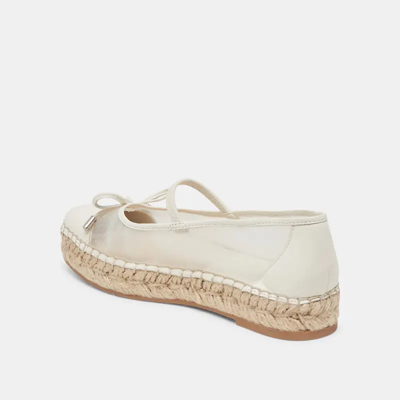 Cambre Ballet Flats White Mesh 10