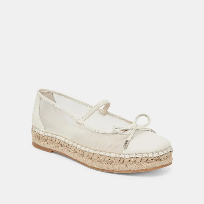 Cambre Ballet Flats White Mesh 4