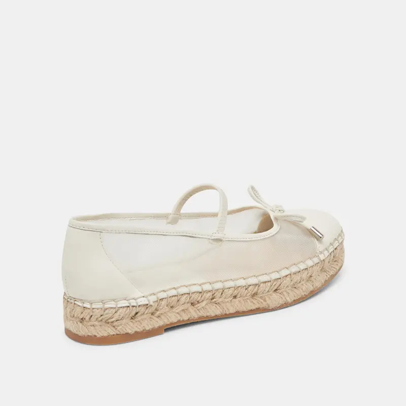 Cambre Ballet Flats White Mesh 6